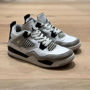 Kids Nike Air Jordan 4 IV Retro Military Black (PS) 1Y